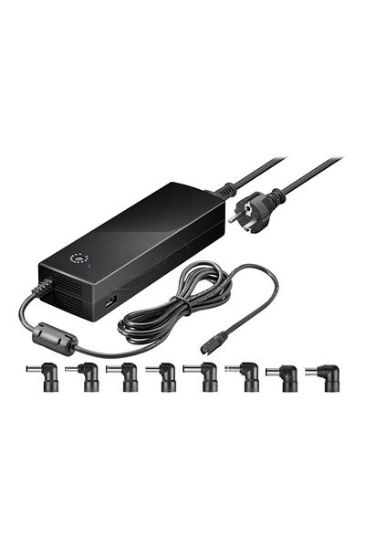 3 Goobay 55004 134.5W Laptop Charger, Black, 24-Month Warranty, Lightweight & Durable