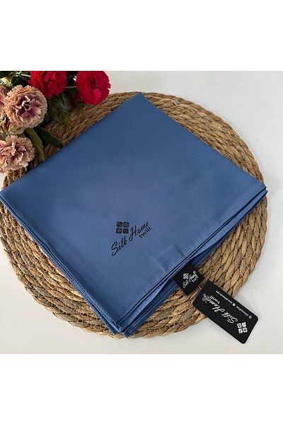 Silk Home Solid Color Twill Scarf Indigo Lth0206