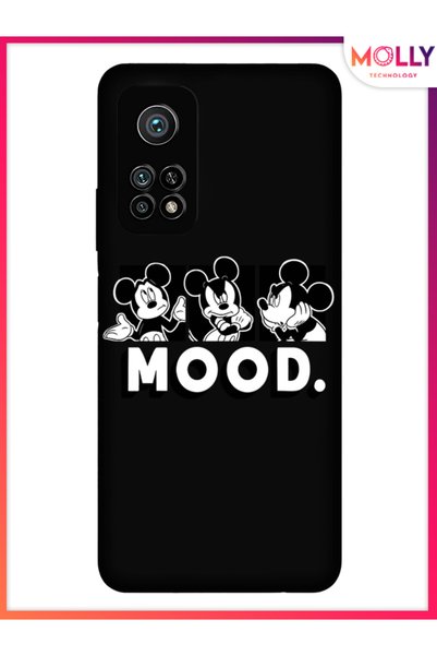 Molly حافظة سيليكون منقوشة باللون الأسود من Midnight Mood لهاتف Xiaomi Mi 10 T