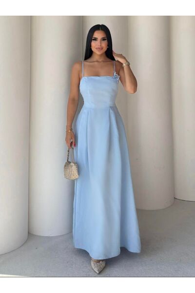 EGZOTİK ASORTİK Flower Detailed Strappy Dress