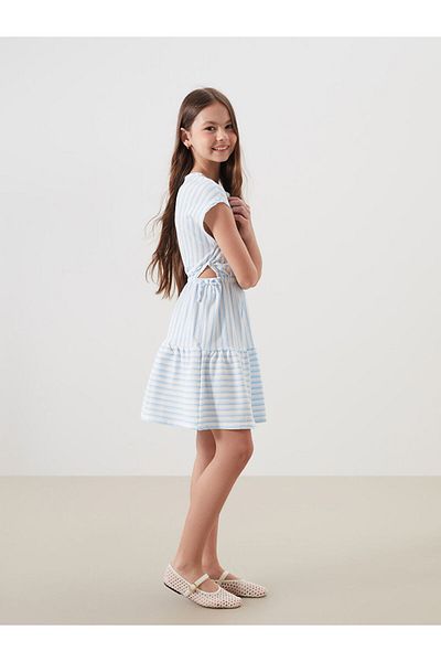 LC Waikiki Crew Neck Striped Girl's Dress