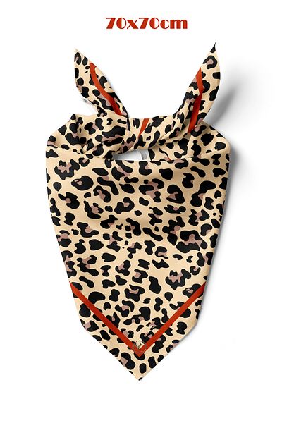 TUA İPEK Wild Charm Pattern 70*70cm Bandana/Eșarfă