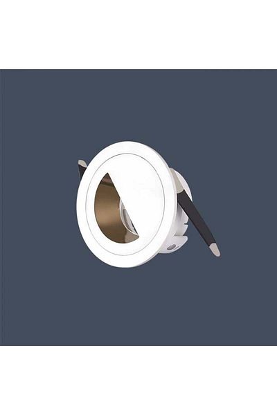 Siera Spot 7cm White Reflective Gold DCXB