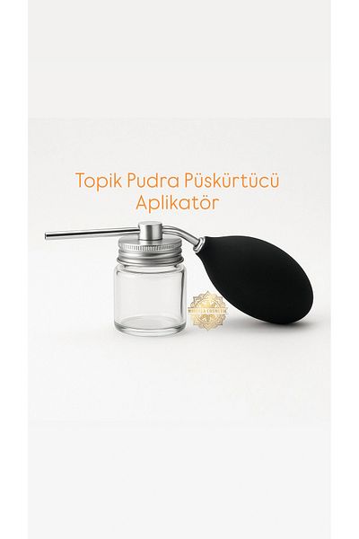 mirenza cosmetic Topical Hair Powder Applicator Manual Sprayer Glass Application Bottle with Pump Head