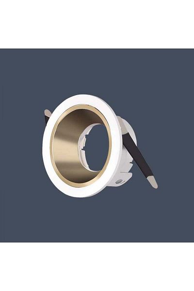 Siera Spot 7cm White Reflective Gold DCXB