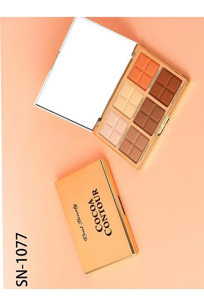 real beauty Real Beauty Highlighter + Contour Palette Light, Medium, and Deep Cacao