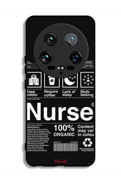 Tolwak غطاء حماية فائق لهاتف شاومي 14 مع ملصق ممرضة