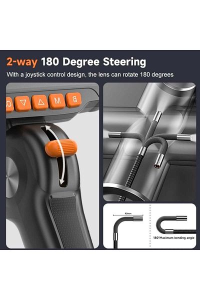 iUni Vsp43-d Industrial Automotive Inspection Camera, 180° Rotatable, 4.3", 1.5m Cable, 8 Leds, Ip67