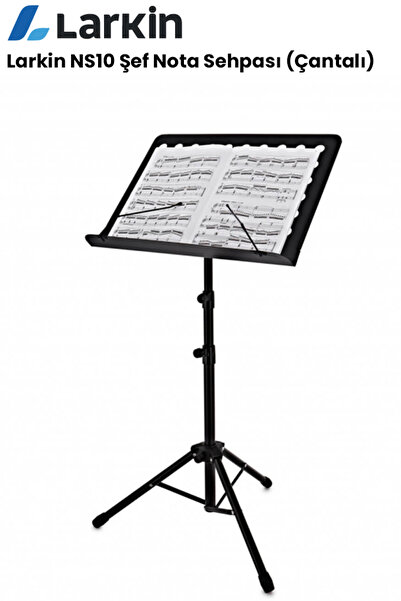 Larkin NS10 İki Kademe Uzayabilen Ağır Sağlam Şef Tipi Nota Sehpası Katlanır (Taşıma Çantalı)