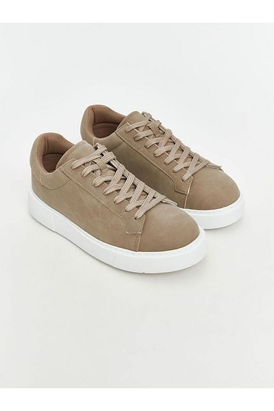 LC Waikiki Beige Lace-Up Men's Sneakers