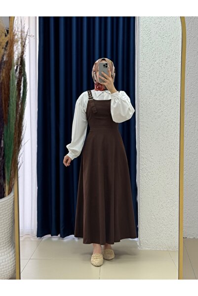 MİHRA STORE Celia Sülfür Gabardin Jile-BN4289 Kahve