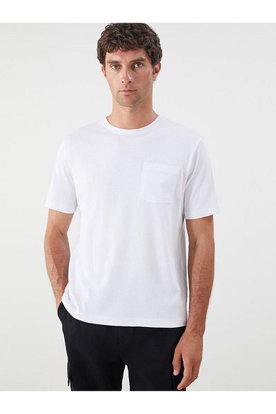 LC Waikiki Black Crew Neck Combed Cotton Men's T-Shirt