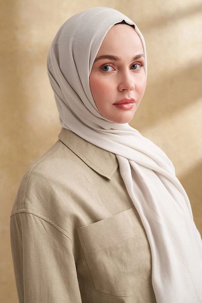 ARMANDA Stone Cotton Modal Aden Pattern Shawl 3355