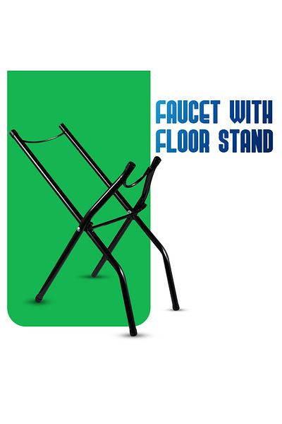 Generic Foldable Floor Stand with Water Dispenser Faucet – Stable, Easy Setup for Large Water Bottles