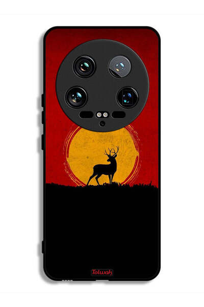 Tolwak غطاء حماية فائق لهاتف شاومي 14 بتصميم غزال وقمر