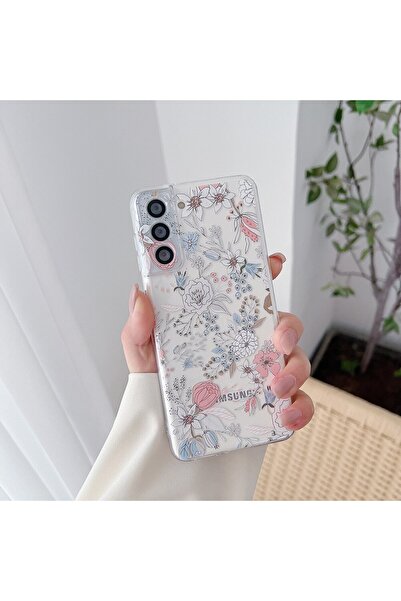 DarkSun SAMSUNG NOTE 10 LİTE - A81 Uyumlu Çiçek v6 Desenli Şeffaf Telefon Kılıfı