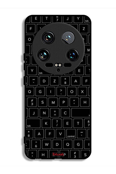 Tolwak غطاء حماية لجهاز شاومي 14 ألترا بنمط مفاتيح لوحة المفاتيح العشوائية