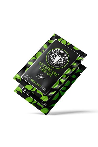 TattooBull Tattoo Aftercare Vegan 10 ml - Cast Tattoo Care Cream Box of 60
