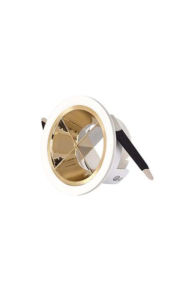 Siera Spot 7cm White Reflective Gold DCXB