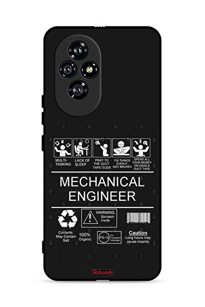 Tolwak غطاء حماية لهاتف Honor 200 5G، ملصق مهندس ميكانيكي