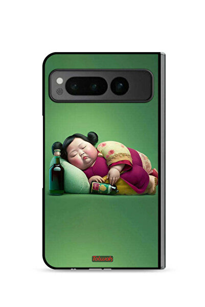 Tolwak غطاء حماية لهاتف جوجل بيكسل فولد 5G - فتاة سمينة