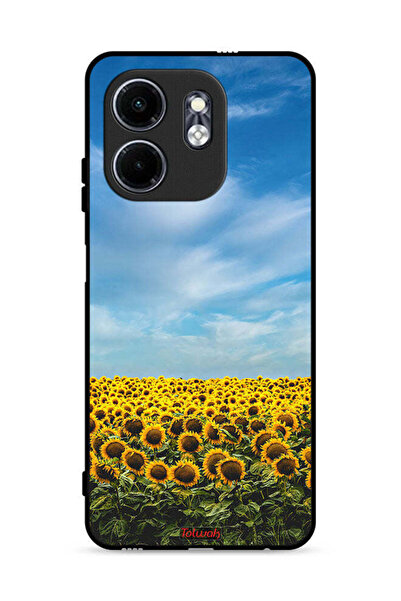 Tolwak غطاء حماية لهاتف Infinix Hot 50i 4G بطبعة عباد الشمس تحت السماء