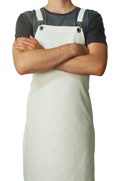 Ant Rotagrup Üniforma ve İş Elbiseleri Cross Tied Pocketless Ecru "Cross - Back" Kitchen Restaurant Chef Apron