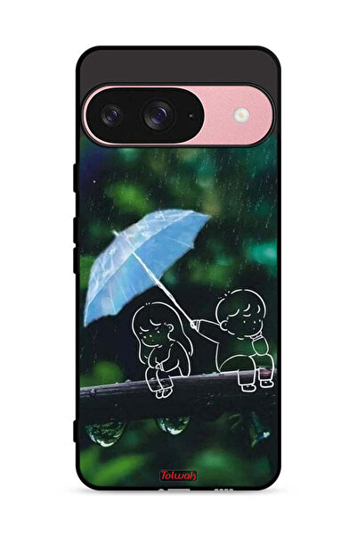 Tolwak غطاء حماية لهاتف Google Pixel 9 بتصميم زوجين من الفن التجريدي