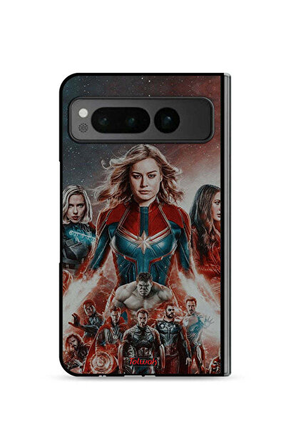 Tolwak غطاء حماية لجهاز جوجل بيكسل فولد 5G بتصميم أفينجرز