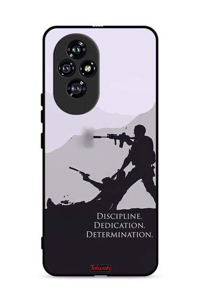 Tolwak غطاء حماية لهاتف Honor 200 5G بتصميم "الانضباط والتفاني والتصميم"