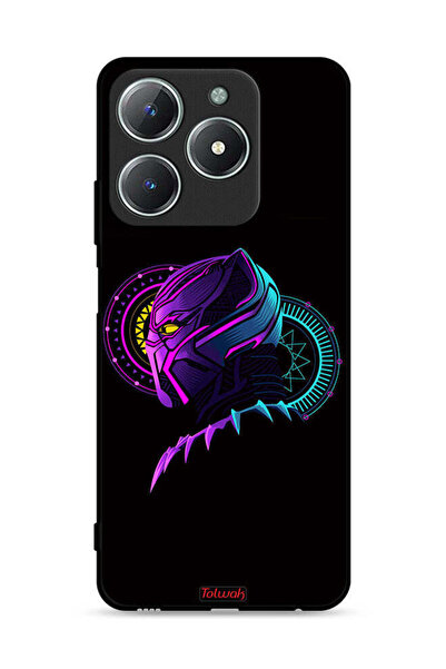 Tolwak غطاء حماية لهاتف Realme C61 4G، رسم فني رقمي بسيط عالي الدقة