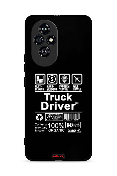 Tolwak غطاء حماية لهاتف Honor 200 5G، ملصق سائق شاحنة