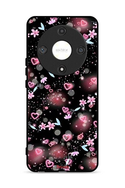 Tolwak غطاء حماية لهاتف Honor X9b 5G بنقشة قلوب وأزهار صغيرة