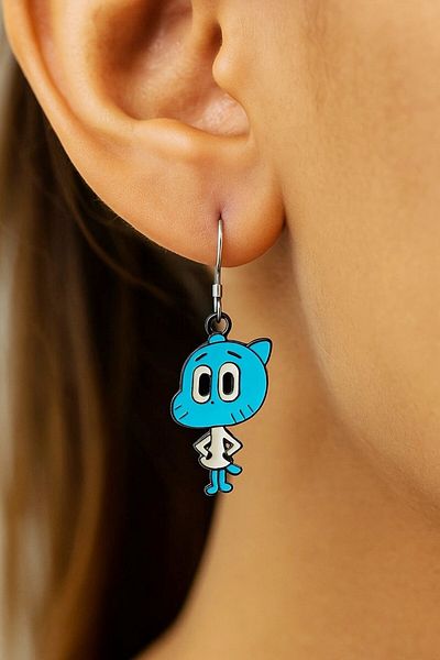 Fildişi Aksesuar Gumball Shaped Enamel Women's Earrings Double Pieces Handmade Earrings