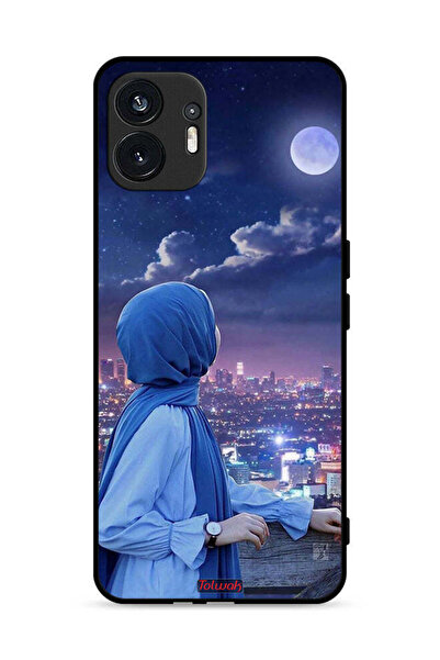 Tolwak غطاء حماية لهاتف Nothing Phone (2) 5G ينظر إلى فتاة محجبة من القمر