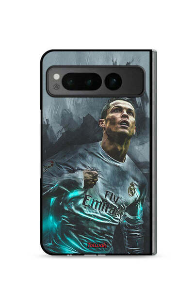 Tolwak غطاء حماية لهاتف جوجل بيكسل فولد 5G برسومات كريستيانو رونالدو