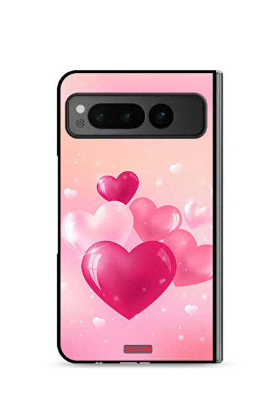 Tolwak غطاء حماية لهاتف Google Pixel Fold 5G برسومات قلوب جميلة