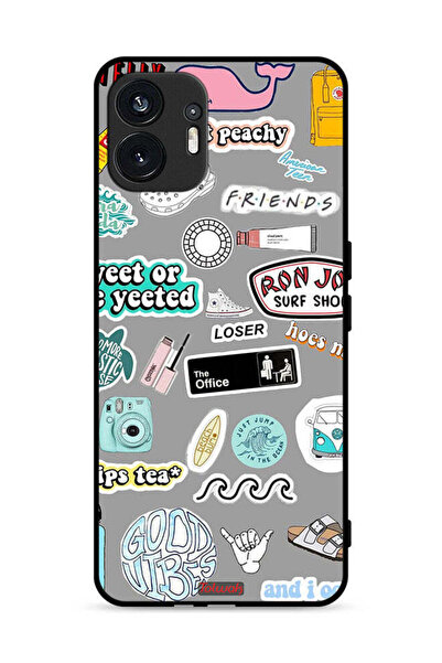 Tolwak Nothing Phone (2) 5G Protective Case Cover Good Vibes Stickers