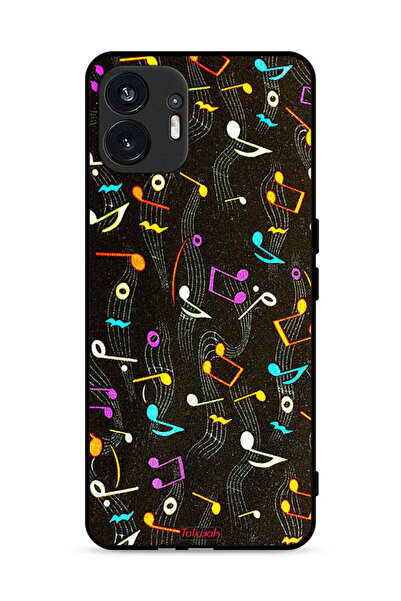 Tolwak Nothing Phone (2) 5G Protective Case Cover Music Fabric Pattern