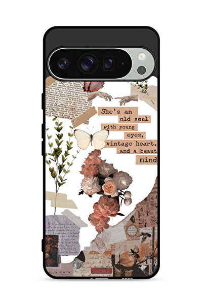 Tolwak غطاء حماية لهاتف Google Pixel 9 Pro XL مكتوب عليه "She Is An Old Soul"