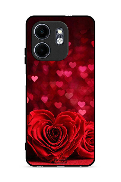 Tolwak غطاء حماية لهاتف إنفينيكس سمارت 9 4G بنقشة زهور على شكل قلب وفن تجريدي