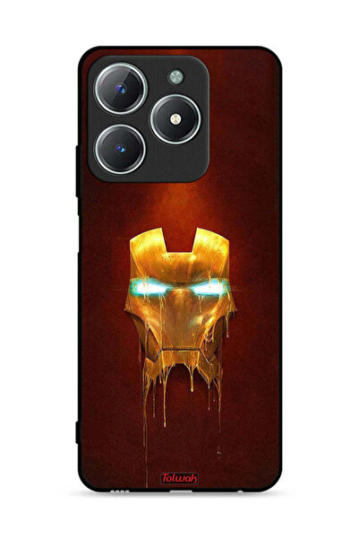 Tolwak غطاء حماية لهاتف Realme C61 4G بطبعة Iron Man Marvel Comics