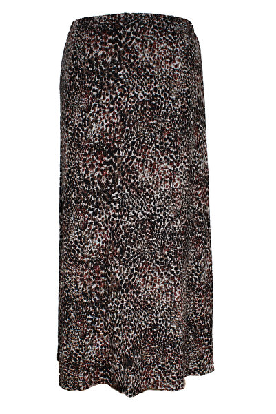 HESNA Women's Battal Size 8 Piece Quality Elastic Black Skirt Pattern 09