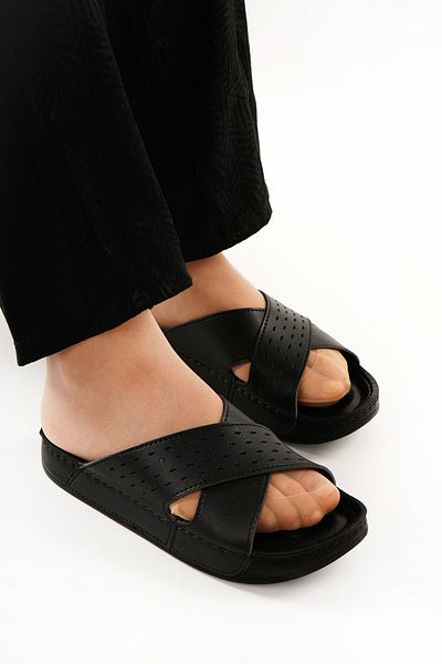 Babetty Women's Flat Heel Orthopedic Daily Slippers Comfortable Lightweight Stylish Massage Inside Young Mother Slippers