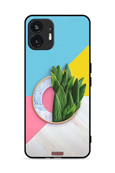 Tolwak Nothing Phone (2) 5G Protective Case Cover Leaves Abstract Pattern
