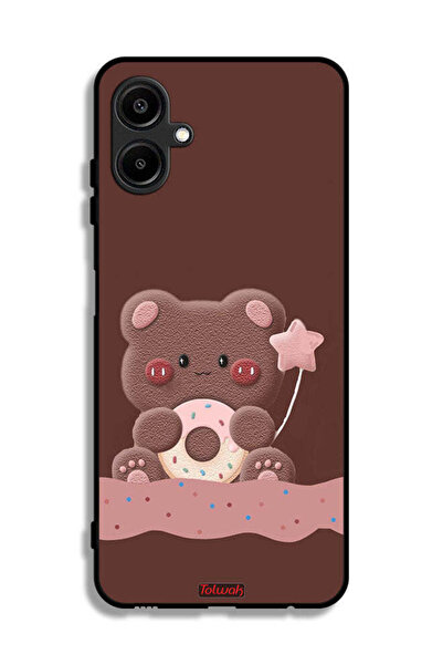 Tolwak غطاء حماية لهاتف Samsung Galaxy M06 5G بطبعة دب الدونات