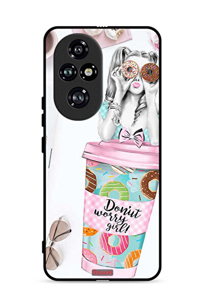 Tolwak غطاء حماية لهاتف Honor 200 Pro 5G بتصميم فتاة دونات ووري