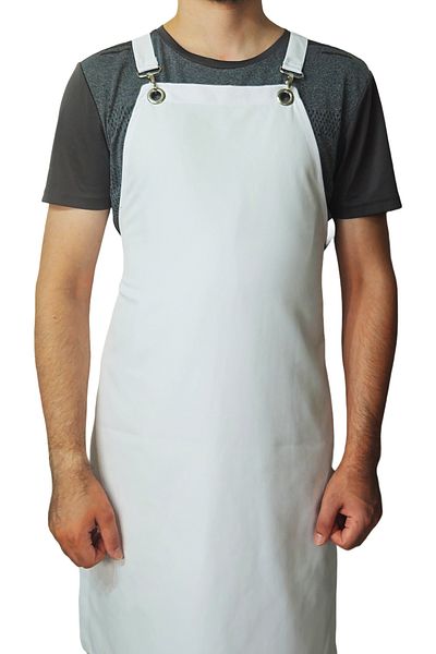 Ant Rotagrup Üniforma ve İş Elbiseleri Cross Tied Pocketless White "Cross - Back" Kitchen Restaurant Chef Apron