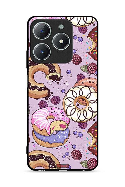 Tolwak غطاء حماية لهاتف Realme C63 4G برسومات دونات فنية