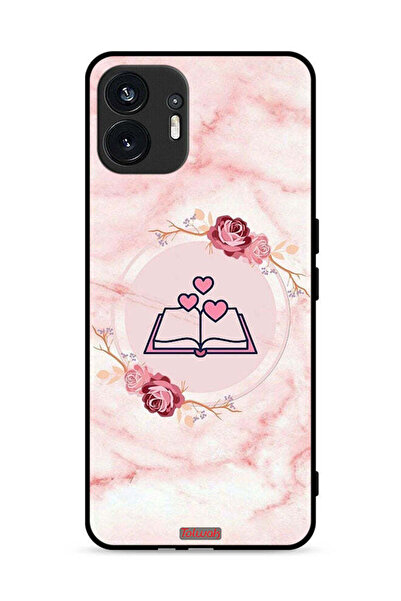 Tolwak Nothing Phone (2) 5G Protective Case Cover Three Hearts On Book Artwork